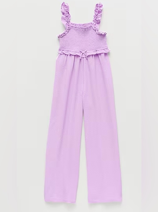 Other - Smocked Bodice Wide-Leg Jumpsuit in Lavender